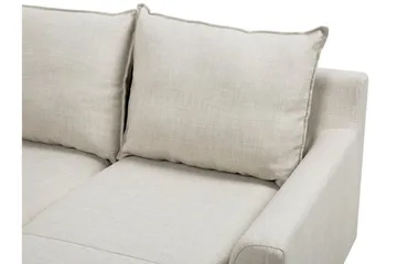 Elvenes 3-seter Høyre L-formet Sofa med Sjeselong 206 cm med Oppbevaring i Stoff - Beige - Møbler - Sofaer - Sofaer med sjeselong - 4 seters sofa med divan