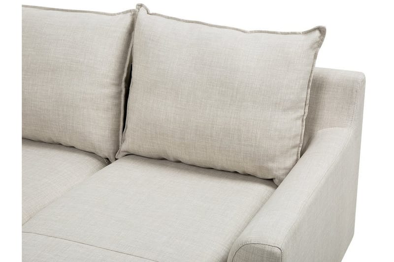 Elvenes 3-seter Høyre L-formet Sofa med Sjeselong 206 cm med Oppbevaring i Stoff - Beige - Møbler - Sofaer - Sofaer med sjeselong - 4 seters sofa med divan