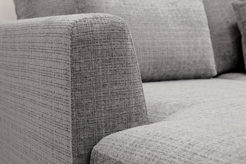 Florenz 4-seters Høyrevendt U-formet Sofa med Divan og Sjeselong i Chenille - Lysegrå - Møbler - Sofaer - Sofaer med sjeselong - 4 seters sofa med divan