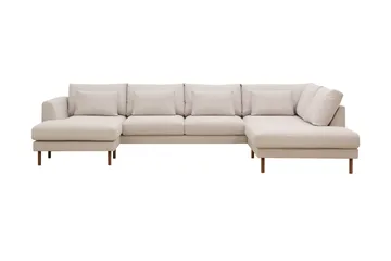 Florenz 4-seters Høyrevendt U-formet Sofa med Divan og Sjeselong i Stoff
