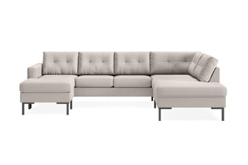 Frillestad 4-seters Høyrevendt U-formet Sofa med Divan og Sjeselong i Stoff - Beige - Møbler - Sofaer - Sofaer med sjeselong - 4 seters sofa med divan