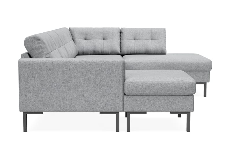 Frillestad 4-seters Høyrevendt U-formet Sofa med Divan og Sjeselong i Stoff - Grå - Møbler - Sofaer - Sofaer med sjeselong - 4 seters sofa med divan