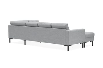 Frillestad 4-seters Høyrevendt U-formet Sofa med Divan og Sjeselong i Stoff - Grå - Møbler - Sofaer - Sofaer med sjeselong - 4 seters sofa med divan