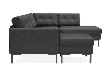 Frillestad 4-seters Høyrevendt U-formet Sofa med Divan og Sjeselong i Stoff - Mørk grå - Møbler - Sofaer - Sofaer med sjeselong - 4 seters sofa med divan