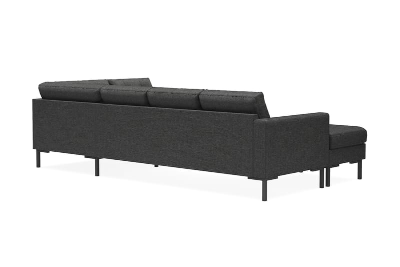 Frillestad 4-seters Høyrevendt U-formet Sofa med Divan og Sjeselong i Stoff - Mørk grå - Møbler - Sofaer - Sofaer med sjeselong - 4 seters sofa med divan