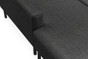 Frillestad 4-seters Høyrevendt U-formet Sofa med Divan og Sjeselong i Stoff - Mørk grå - Møbler - Sofaer - Sofaer med sjeselong - 4 seters sofa med divan