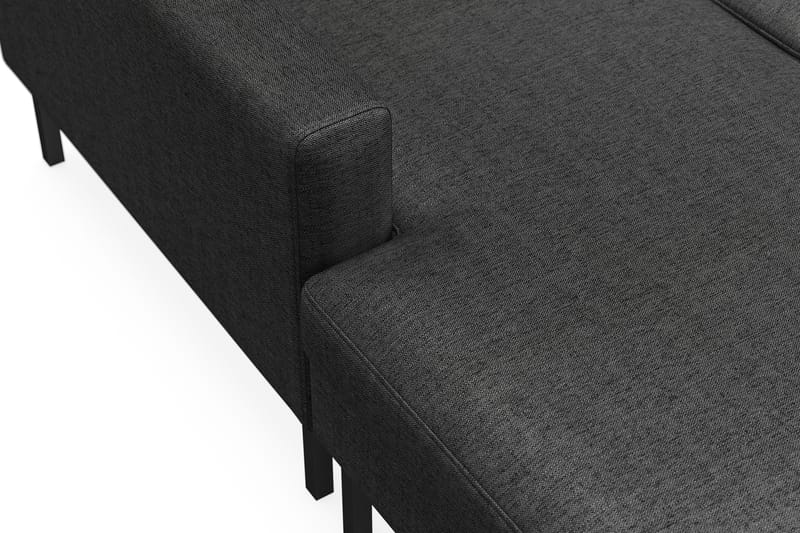 Frillestad 4-seters Høyrevendt U-formet Sofa med Divan og Sjeselong i Stoff - Mørk grå - Møbler - Sofaer - Sofaer med sjeselong - 4 seters sofa med divan
