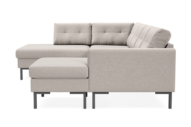 Frillestad 4-seters Venstrevendt U-formet Sofa med Divan og Sjeselong i Stoff - Beige - Møbler - Sofaer - Sofaer med sjeselong - 4 seters sofa med divan