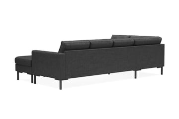 Frillestad 4-seters Venstrevendt U-formet Sofa med Divan og Sjeselong i Stoff - Mørk grå - Møbler - Sofaer - Sofaer med sjeselong - 4 seters sofa med divan