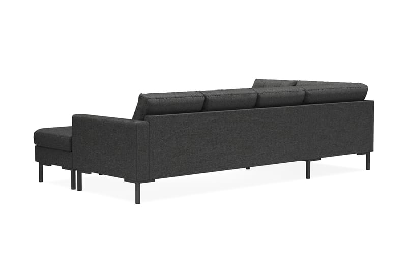 Frillestad 4-seters Venstrevendt U-formet Sofa med Divan og Sjeselong i Stoff - Mørk grå - Møbler - Sofaer - Sofaer med sjeselong - 4 seters sofa med divan