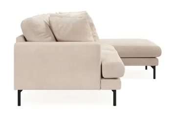Menard 3-seters Høyrevendt L-formet Divansofa i Manchester - Beige - Møbler - Sofaer - Sofaer med sjeselong - 3 seters sofa med divan