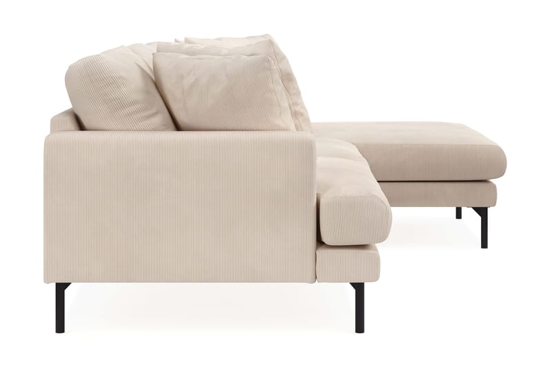 Menard 3-seters Høyrevendt L-formet Divansofa i Manchester - Beige - Møbler - Sofaer - Sofaer med sjeselong - 3 seters sofa med divan