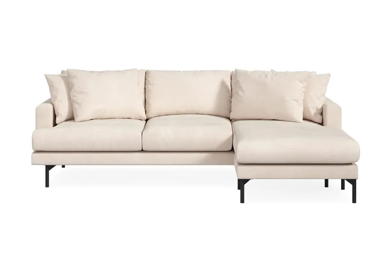 Menard 3-seters Høyrevendt L-formet Divansofa i Manchester, Beige