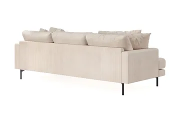 Menard 3-seters Høyrevendt L-formet Divansofa i Manchester - Beige - Møbler - Sofaer - Sofaer med sjeselong - 3 seters sofa med divan
