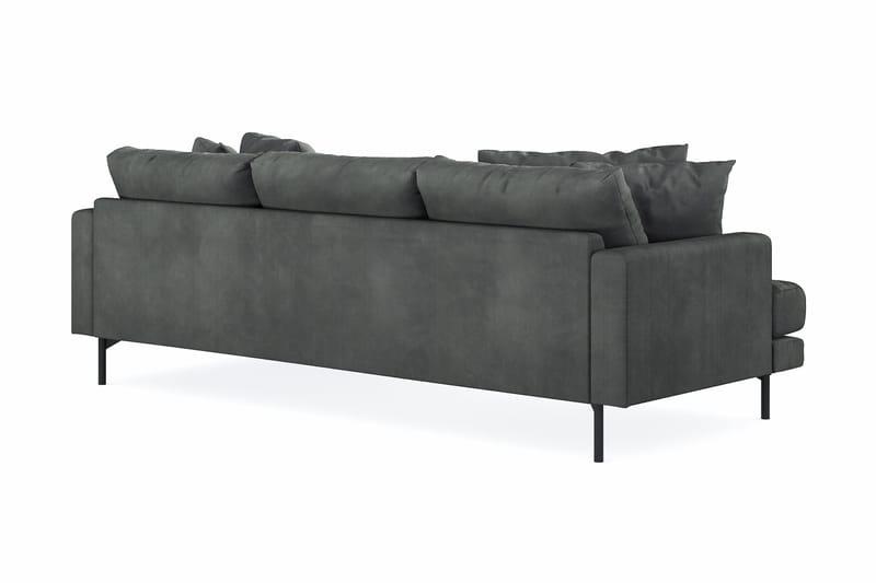 Menard 3-seters Høyrevendt L-formet Divansofa i Manchester - Grå - Møbler - Sofaer - Sofaer med sjeselong - 3 seters sofa med divan