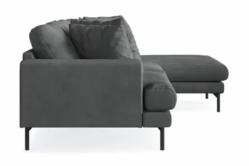 Menard 3-seters Høyrevendt L-formet Divansofa i Manchester - Grå - Møbler - Sofaer - Sofaer med sjeselong - 3 seters sofa med divan