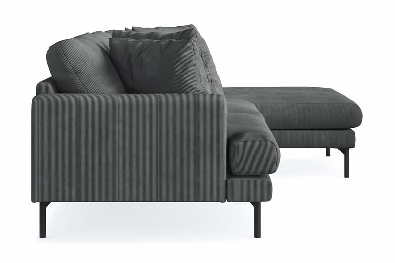 Menard 3-seters Høyrevendt L-formet Divansofa i Manchester - Grå - Møbler - Sofaer - Sofaer med sjeselong - 3 seters sofa med divan