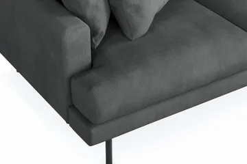 Menard 3-seters Høyrevendt L-formet Divansofa i Manchester - Grå - Møbler - Sofaer - Sofaer med sjeselong - 3 seters sofa med divan