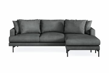 Menard 3-seters Høyrevendt L-formet Divansofa i Manchester - Grå - Møbler - Sofaer - Sofaer med sjeselong - 3 seters sofa med divan