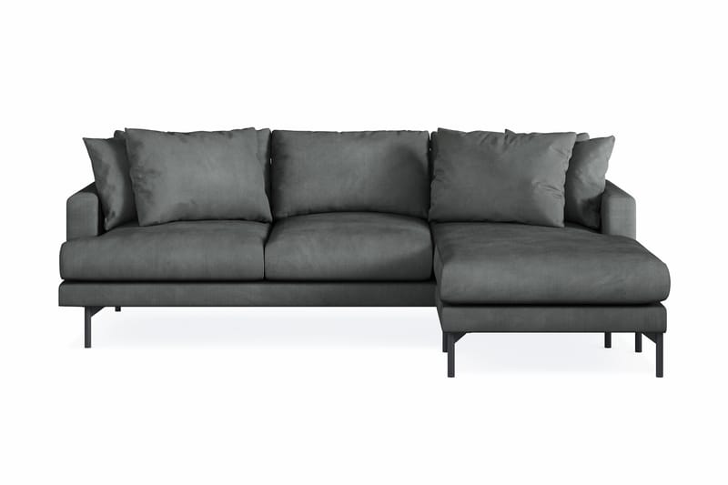 Menard 3-seters Høyrevendt L-formet Divansofa i Manchester - Grå - Møbler - Sofaer - Sofaer med sjeselong - 3 seters sofa med divan