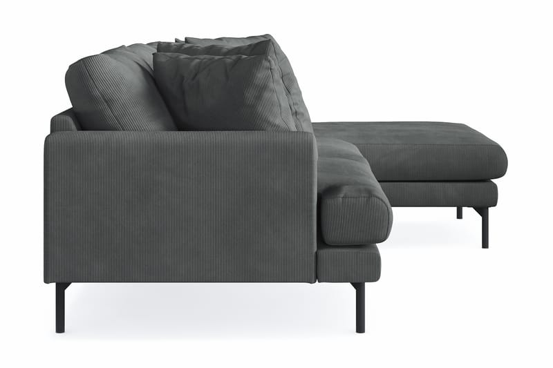 Menard 3-seters Høyrevendt L-formet Divansofa i Manchester - Grå - Møbler - Sofaer - Sofaer med sjeselong - 3 seters sofa med divan