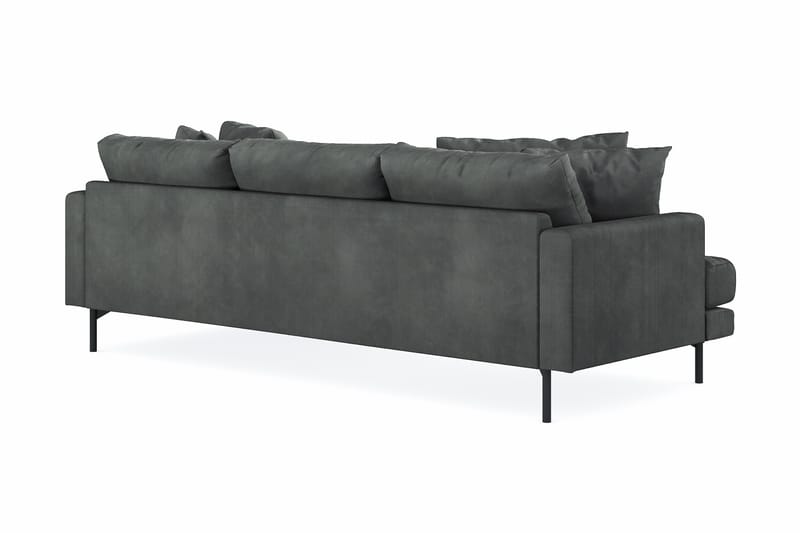 Menard 3-seters Høyrevendt L-formet Divansofa i Manchester - Grå - Møbler - Sofaer - Sofaer med sjeselong - 3 seters sofa med divan