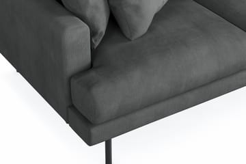 Menard 3-seters Høyrevendt L-formet Divansofa i Manchester - Grå - Møbler - Sofaer - Sofaer med sjeselong - 3 seters sofa med divan