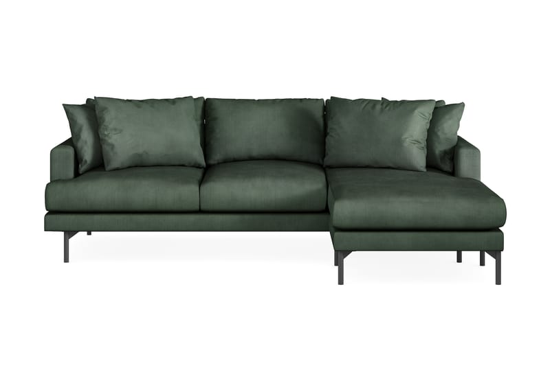 Menard 3-seters Høyrevendt L-formet Divansofa i Manchester - Grønn - Møbler - Sofaer - Sofaer med sjeselong - 3 seters sofa med divan