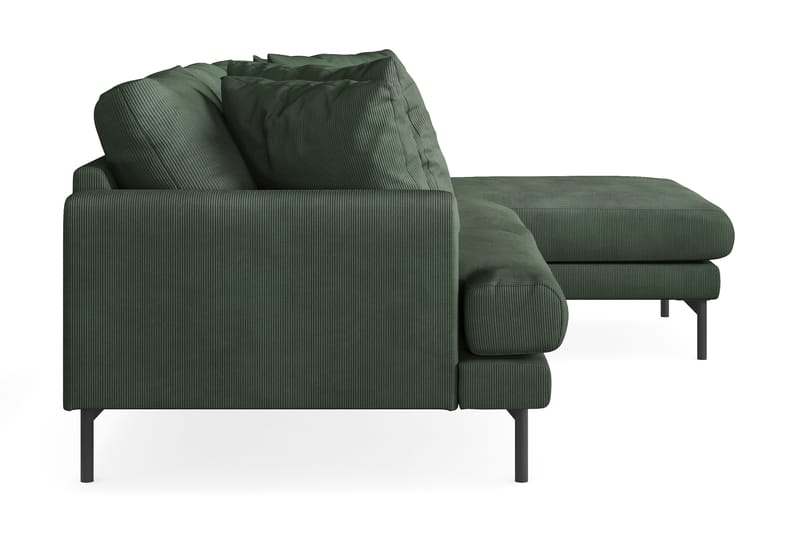 Menard 3-seters Høyrevendt L-formet Divansofa i Manchester - Grønn - Møbler - Sofaer - Sofaer med sjeselong - 3 seters sofa med divan