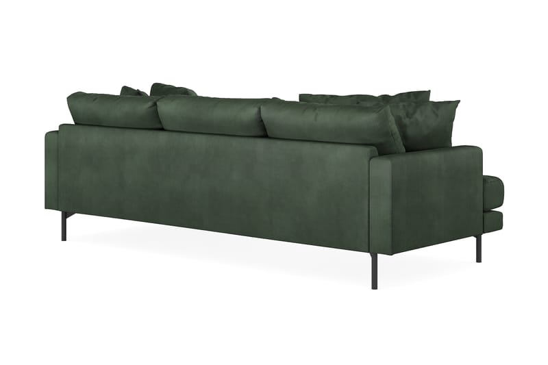 Menard 3-seters Høyrevendt L-formet Divansofa i Manchester - Grønn - Møbler - Sofaer - Sofaer med sjeselong - 3 seters sofa med divan