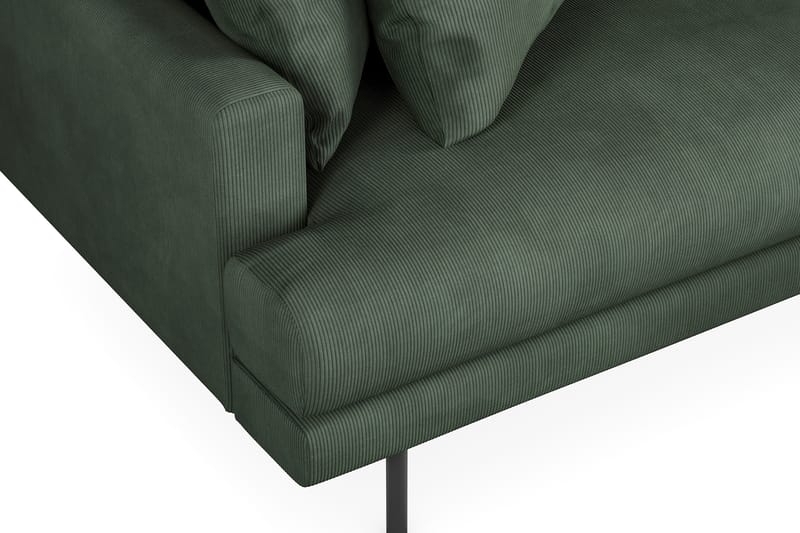 Menard 3-seters Høyrevendt L-formet Divansofa i Manchester - Grønn - Møbler - Sofaer - Sofaer med sjeselong - 3 seters sofa med divan