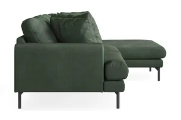 Menard 3-seters Høyrevendt L-formet Divansofa i Manchester - Grønn - Møbler - Sofaer - Sofaer med sjeselong - 3 seters sofa med divan