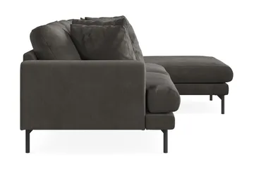 Menard 3-seters Høyrevendt L-formet Divansofa i Manchester - Mørk grå - Møbler - Sofaer - Sofaer med sjeselong - 3 seters sofa med divan