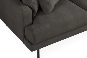 Menard 3-seters Høyrevendt L-formet Divansofa i Manchester - Mørk grå - Møbler - Sofaer - Sofaer med sjeselong - 3 seters sofa med divan