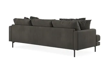 Menard 3-seters Høyrevendt L-formet Divansofa i Manchester - Mørk grå - Møbler - Sofaer - Sofaer med sjeselong - 3 seters sofa med divan