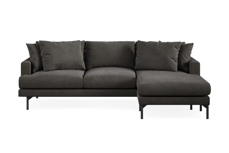 Menard 3-seters Høyrevendt L-formet Divansofa i Manchester - Mørk grå - Møbler - Sofaer - Sofaer med sjeselong - 3 seters sofa med divan