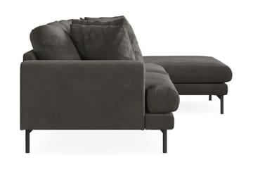 Menard 3-seters Høyrevendt L-formet Divansofa i Manchester - Mørk grå - Møbler - Sofaer - Sofaer med sjeselong - 3 seters sofa med divan