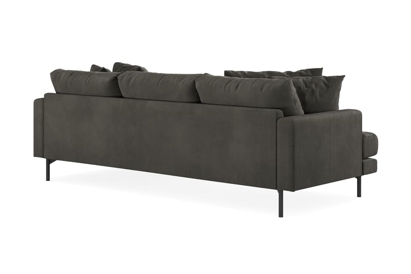 Menard 3-seters Høyrevendt L-formet Divansofa i Manchester - Mørk grå - Møbler - Sofaer - Sofaer med sjeselong - 3 seters sofa med divan