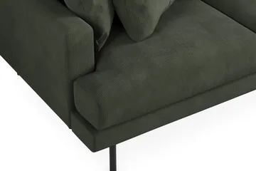 Menard 3-seters Høyrevendt L-formet Divansofa i Manchester - Mørk grønn - Møbler - Sofaer - Sofaer med sjeselong - 3 seters sofa med divan