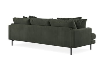Menard 3-seters Høyrevendt L-formet Divansofa i Manchester - Mørk grønn - Møbler - Sofaer - Sofaer med sjeselong - 3 seters sofa med divan