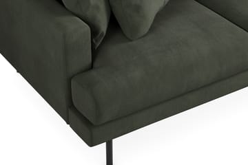 Menard 3-seters Høyrevendt L-formet Divansofa i Manchester - Mørk grønn - Møbler - Sofaer - Sofaer med sjeselong - 3 seters sofa med divan