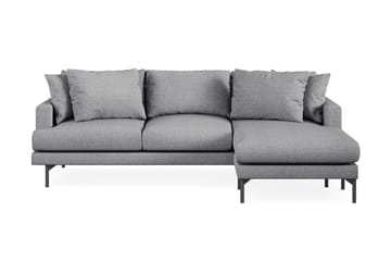 Menard 3-seters Høyrevendt L-formet Divansofa i Stoff - Grå - Møbler - Sofaer - Sofaer med sjeselong - 3 seters sofa med divan