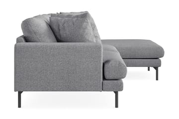 Menard 3-seters Høyrevendt L-formet Divansofa i Stoff - Grå - Møbler - Sofaer - Sofaer med sjeselong - 3 seters sofa med divan