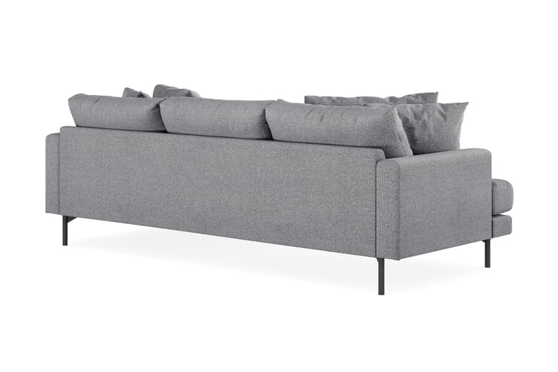 Menard 3-seters Høyrevendt L-formet Divansofa i Stoff - Grå - Møbler - Sofaer - Sofaer med sjeselong - 3 seters sofa med divan