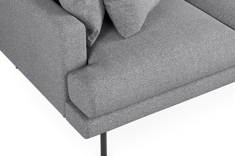 Menard 3-seters Høyrevendt L-formet Divansofa i Stoff - Grå - Møbler - Sofaer - Sofaer med sjeselong - 3 seters sofa med divan