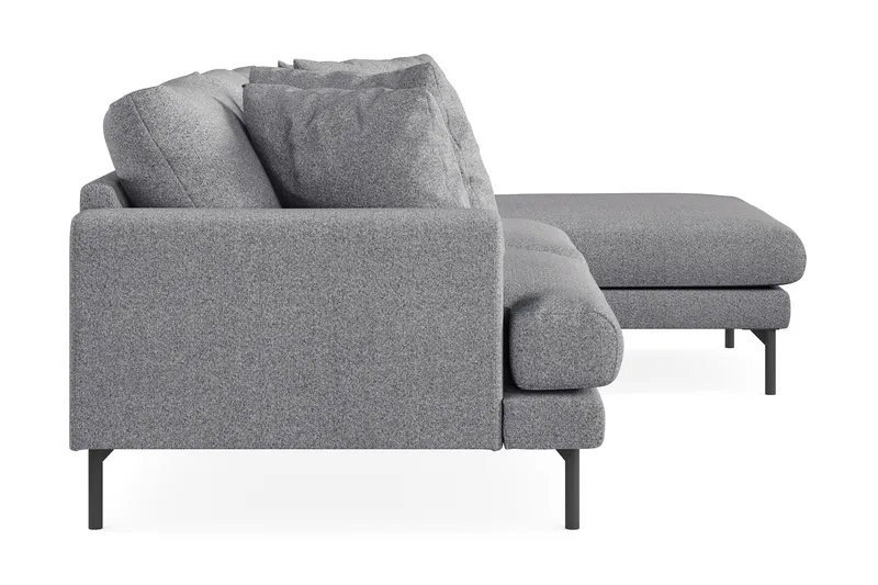 Menard 3-seters Høyrevendt L-formet Divansofa i Stoff - Grå - Møbler - Sofaer - Sofaer med sjeselong - 3 seters sofa med divan