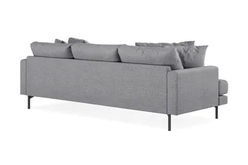 Menard 3-seters Høyrevendt L-formet Divansofa i Stoff - Grå - Møbler - Sofaer - Sofaer med sjeselong - 3 seters sofa med divan