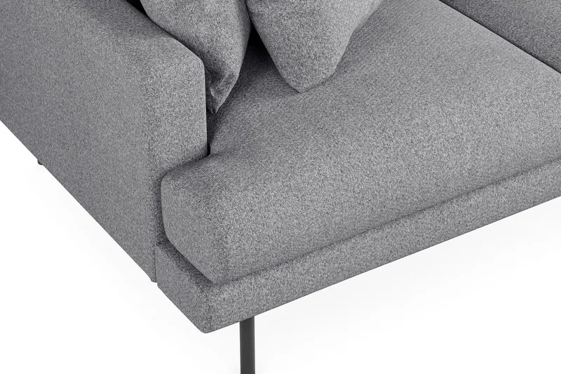 Menard 3-seters Høyrevendt L-formet Divansofa i Stoff - Grå - Møbler - Sofaer - Sofaer med sjeselong - 3 seters sofa med divan