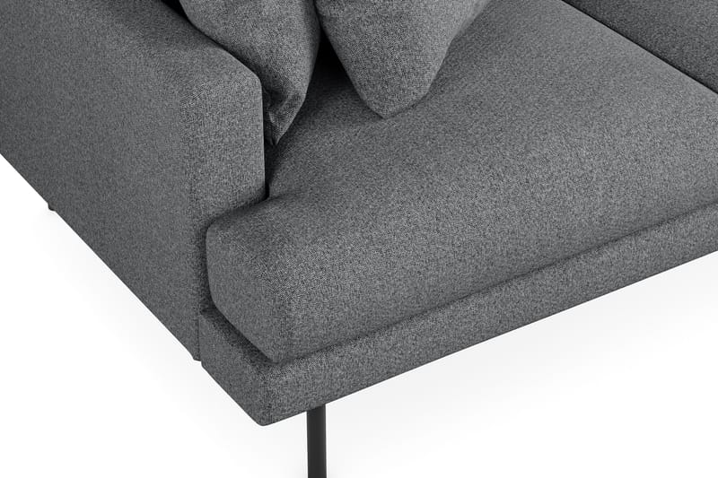 Menard 3-seters Høyrevendt L-formet Divansofa i Stoff - Mørk grå - Møbler - Sofaer - Sofaer med sjeselong - 3 seters sofa med divan