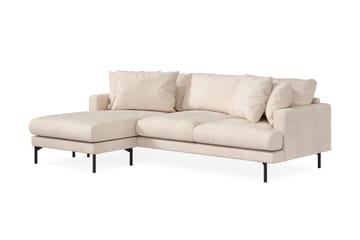 Menard 3-seters Venstrevendt Dyp L-formet Divansofa i Manchester - Beige - Møbler - Sofaer - Sofaer med sjeselong - 3 seters sofa med divan